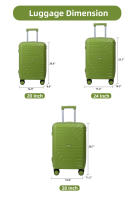S7 STAR Juego de 3 piezas Maleta PP Resistente 20/24/28 Pulgadas , Equipaje de Mano,Maleta de Cabina Rígida con Cierre de Combinación y 4 Ruedas Dobles 360°,Trolley Resistente Equipaje de Mano Aprobado por Todas las Aerolíneas Seguridad Integrada - details 3