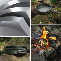 Funda De Acero Aluminio Plegable Para Camping Tamaño 8in / 7in Cocina Al Aire Libre Picnic Senderismo Sin Manija Plegable - details 6