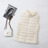 Chaqueta De Pato Blanco Sin Mangas Para Mujer 2023 Nueva Primavera Antigolpes Ligera Y Cálida Chaleco Estilo Casual Colorido - details 12