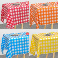 Mantel Desechable a Cuadros Rojo Y Negro Para Bodas Cumpleaños Y Fiestas Interior Y Exterior Picnic Resistente Al Agua De Plástico - details 5