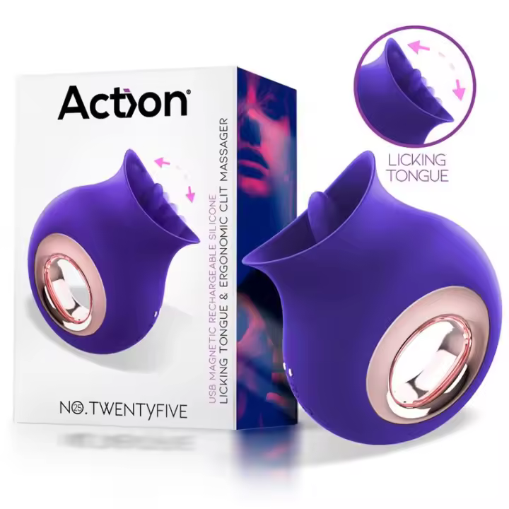 ACTION NO. TWENTYFIVE ESTIMULADOR DE LENGUA ERGONÓMICO VIBRADOR JUGUETES SEXUALES - 1