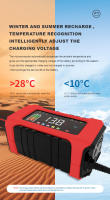 Cargador De Batería De Coche Automático 12V 6A Pantalla Color LCD Reparación De Pulso Para AGM GEL WET Carga De Ácido Lead Acid - details 8