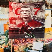 Bandeera De CR7 Cristiano Ronaldo Dibujo Animado Ciencia Ficción Decoración De Pared Para Habitación Casa Material Poliéster Tamaño Variado - details 9