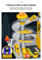 Juguete De Ingeniería Con Vehículo De Inercia Y Luz Para Estacionamiento En La Ciudad DIY Assembled Track 3 Piezas De Coche De Aleación Para Niños Regalo - details 7