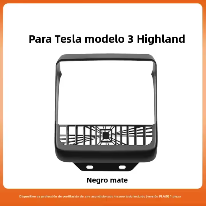 Cubierta De Ventilación Central Trasera Para Tesla Model 3 Highland 2024 Accesorios Interiores De Estilo Para Coche Material Fibra De Carbono Imitada - 1