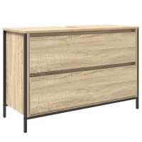 vidaXL Mueble de baño con lavabo y cajones roble Sonoma 90x34,5x60 cm - details 1