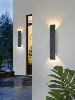 Lámpara De Pared LED 18W Impermeable En Negro O Blanco Para Jardín Patio Aisle Interior Habitación Dormitorio Moderna - details 11