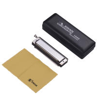 SW1040 Armónica Cromática De Cisne 10 Agujeros 40 Tonos En Clave De C Plata Con Caja Exquisita Armónica Para Música - details 5