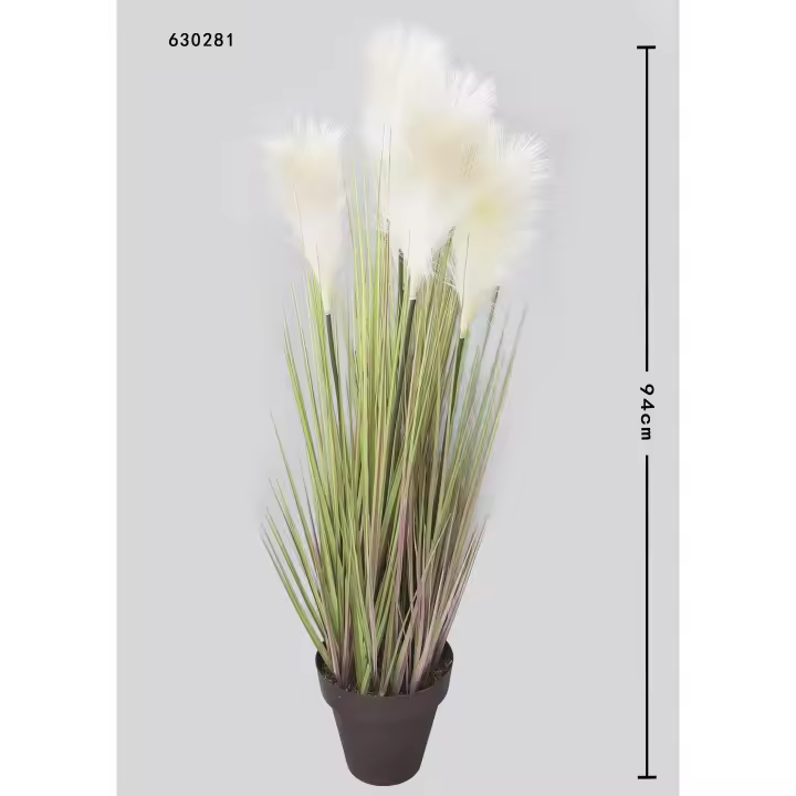 Poenia Arte Floral - Pampa Artificial en Maceta de 90cm para Decoración de Interiores - REF 630281 - 1