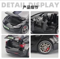 Nueva 2024 Tesla Model 3 En Miniatura 1:32 Coche De Juguete De Aleación Con Sonido Y Luz Metal Casting Para Niños Vehículo - details 5