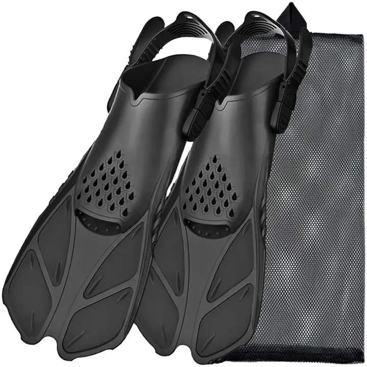 MOV Aletas De Natación Ajustables Para Adultos Y Mujeres Zapatos De Escuba Diving De Silicona Con Hebilla Abierta Tamaño Viaje - 1