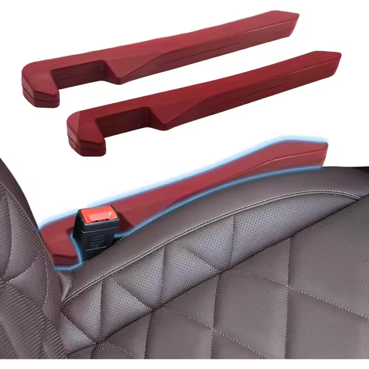 2 piezas de repleto de espacio para automóviles, repleto de PU a prueba de fugas y tira de Tapon de costura para latentos laterales delanteras entre consolas (Rojo, paquete de 2/1 par) - 1