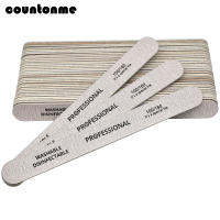 10pcs Archos De Uñas De Madera Para Manicura Y Pedicura 100/180 Arco Iris Espesor Profesional Para Polímero UV Gel Negro - details 0