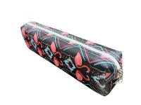 SANYAN - Estuche escolar - Color Negro con Cisnes Rosas - Mide 21x6x4cm - Con Cremallera - Poliéster - Diseño Exclusivo - Para Trabajo y Escuela - details 0