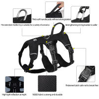 Harnés Para Perros De Tamaño Medio Con Bandas Reflectantes Anti-Rrompimiento Accesorios Para Mascotas Al Aire Libre Material De Poliéster - details 4
