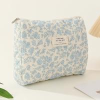 Bolsa de maquillaje acolchada de 3 piezas, Bolsa Grande para Cosméticos, neceser floral estético, Bolsa de viaje de Algodón PARA EL Curado de la ropa. - details 1