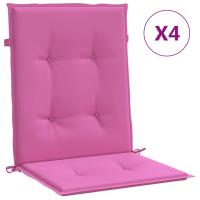 vidaXL Cojines para silla con respaldo bajo 4 uds tela Color Azul y blanco,  Verde y rosa,  Blanco y verde y mas Cojín Decorativo de Asiento Cojines de muebles de salon - details 6