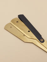 Cuchillo De Afeitar Manual Para Hombres Cuchillo De Afeitar Al Acero Inoxidable Con Soporte De Afeitado Profesional Cuchilla Recta Para Barba Y Peluca - details 2