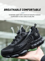 Zapatos De Seguridad Para Hombre Antipinchazos Indestructibles Con Punta De Acero Antideslizantes Y Antichoque Suela De Goma - details 14