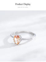 Zenyth-Anillo de Plata de Ley 925 para Mujer, sortija ovalada de circorita, champán, Boda, compromiso, Fiesta, regalo - details 5