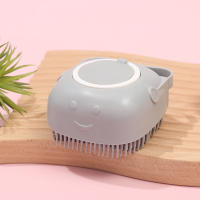 Cepillo De Baño Para Mascotas Con Dispensador De Mousse De Aseo Y Masaje Silicona Suave Cepillo De Ducha Para Perros Herramienta De Peluquería Para Gatos Suministros Para Mascotas - details 0
