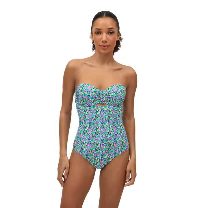 Ysabel Mora - Bañador reductor bandeau estampado - 1