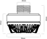 Seven Soundvector SVT135R Driver de Compresión Tweeter Motor de Agudos Diafragma Titanio 34mm Sensibilidad 107dB Potencia Nominal 80W AES 320W Peak Cajas... - details 3