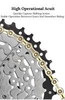 Cadena De Bicicleta SUMC Para MTB Montaña Y Carretera Compatible Con SHIMANO Campagnolo SRAM Cadena De Bicicleta Media Vacia 116L - details 6