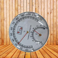 Termómetro Higrómetro Barómetro En Caso De Acero Inoxidable Medidor De Temperatura Y Humedad Para Sauna Instalación Pared O Escritorio - details 2