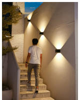 Lámpara De Pared Solar LED Impermeable 5W Ajustable Para Iluminación Hacia Arriba Y Abajo Decoración Para Porche Y Patio Material ABS - details 7