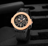 Reloj De Cuarzo Para Hombre De 48mm Con Dial Negro Y Diseño De Agujeros En Blanco Y Negro Estilo Deportivo Resistente Al Choque Y Al Agua - details 15
