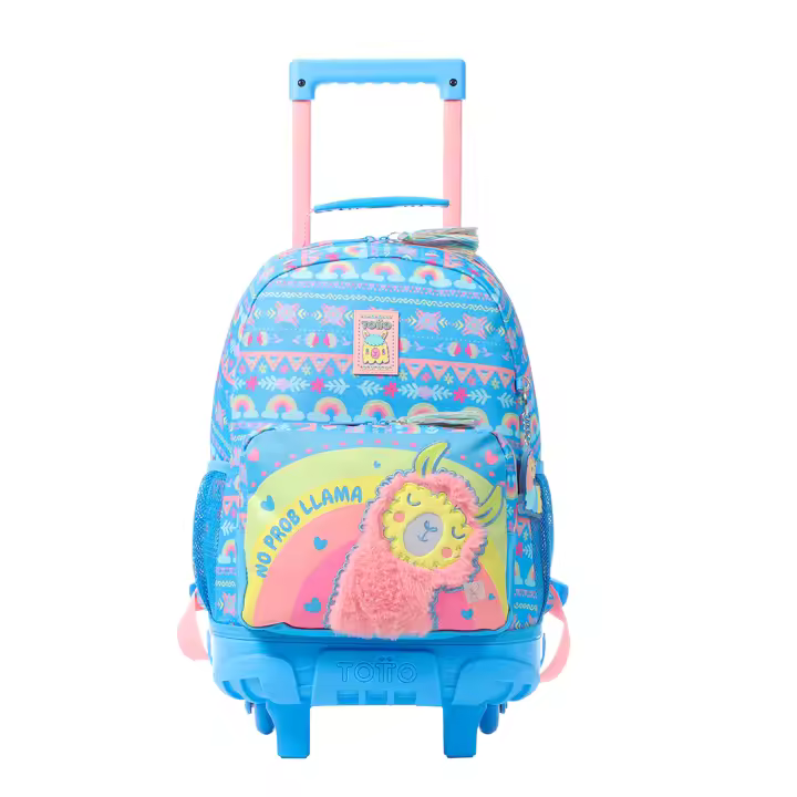 Totto Mochila infantil ruedas llama -Dimensiones:28.5 x 41 x 12.5 cm-Material: Poliester - 1