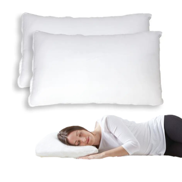 SK MERCHANDISE Pack De 2 Almohadas Hipolergénicas: Relleno Fibra Hueca, 18x28 Pulgadas, Lavable