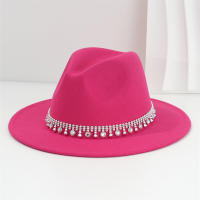Sombrero De Vaquero Occidental Para Mujeres Con Borde Plano Y Lazo De Plata Brillante Con Cristales De Rhinestone Sombrero Fedora Ligero De Jazz - details 5