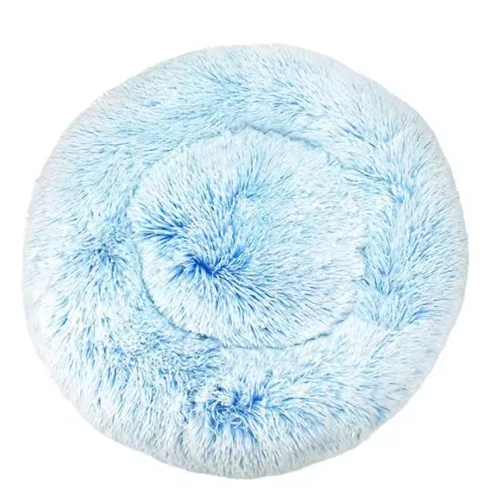 Cama para gatos, cojín suave, lavable para perros y gatos (degradado azul, 60 cm), Sunny - 1