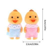 2PCS Figuras De Animales De La Selva Familia Conejo Gato Tigre Pollo Juguete De Colección Cartoon Ornamento Para Niños Regalos - details 10