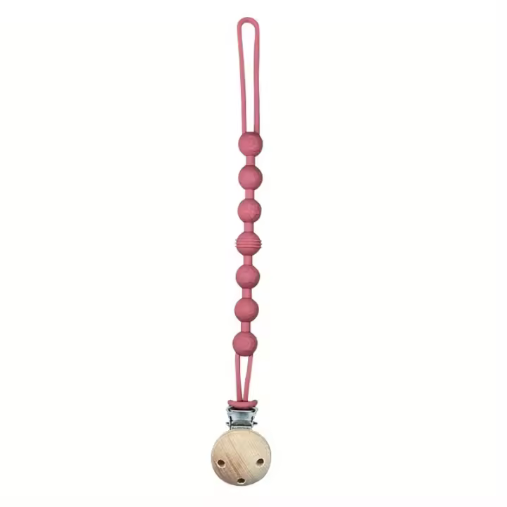 Cadena De Chupete Lindo Para Bebe De Silicona Grade Alimenticio Collar De Mordidor Resistant to Altas Temperaturas Anti-Perdado - 1