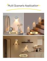 Luz Sensor De Movimiento LED Con Sensor De Luz USB Tipo-C 3 Colores Decoración Para Pasillo Escalera Habitación Luz Noturna - details 9