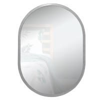Espejo Ovalado de Pared Fabricado en España - Moldura 2.5 cm - Acabado Artesanal - Color Plata Envejecida - details 2