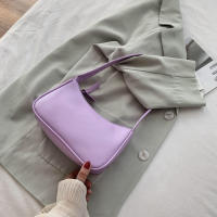 Bolso De Hombro Para Mujer Estilo Retro De Cuero PU Forma De Baguette Con Lazo Cerrado Por Cremallera Bolso Suave De Negocios - details 4