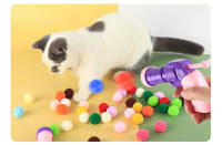Juguete Interactivo Para Gatos 20PCS Set Con Pistola De Juguete Y Bolas De Peluche Alcanza Altos Niveles De Diversion Silenciosa Y De Alta Rebound Para Entretener a Los Gatos - details 8