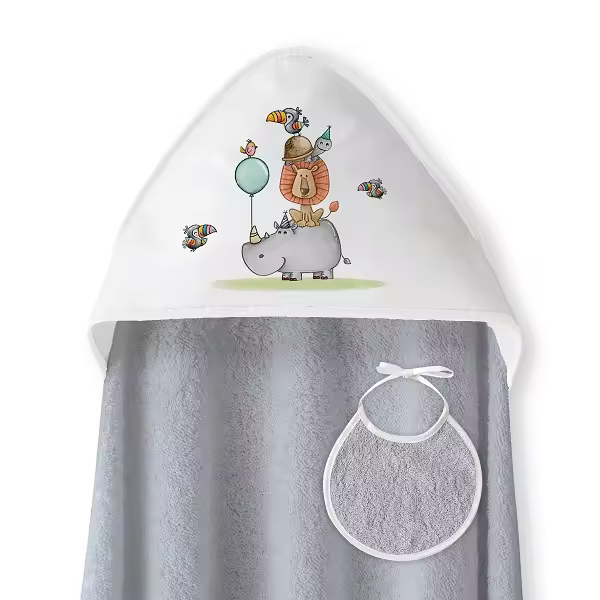 INTERBABY CAPA DE BAÑO DE 1M X1M MODELO RINO- LEON + BABERO - 1
