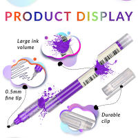Bolígrafo De Gel Líquido De 10 Colores 0.5mm Gran Capacidad Quick-drying Para Escuela Y Oficina Estación De Trabajo Colorido - details 3