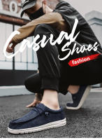 Zapatos Casuales Para Hombre En Lona Cómodos Y Ligeros Transpirables Zapatillas Planas Slip-on Para Conducir Talla Grande 47 - details 1
