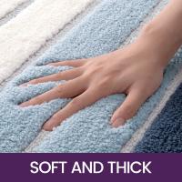 Alfubra de baño 40x60 cm Alfombra de baño Antideslizante Super Absorbente de Agua, Lavable a Máquina, Alfubra de Microfibre absorbing PARA EL Piso del Baño, Azul - details 1