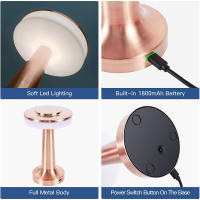 Lámpara De Mesa Retro LED Recargable Luz Nocturna Decorativa Para Dormitorio Sala De Estar Café Iluminación De Camping - details 4