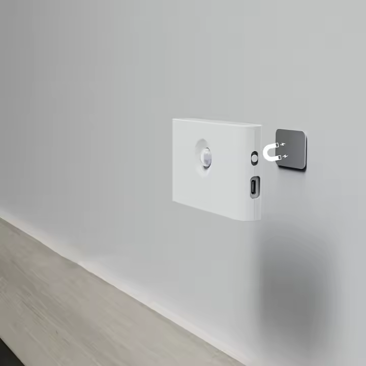 Lámpara Nocturna Inteligente LED Con Sensor De Movimiento Recargable Tipo-C Luz Magnética Sensing Humana Lámpara De Noche Para Libros - 1