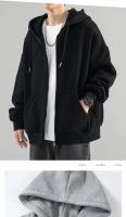 Sudadera De Capucha Para Hombre Estilo Retro Con Cremallera Largo Manga Suelta Chaqueta Gótica Casual De Harajuku Y2K Streetwear - details 3