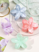 5Pcs Clip Para El Cabello De Flor Resistente Y Antideslizante Grandes Y Marbeteadas Estilo Hawaii Para Cabello Grueso Y Delgado - details 1
