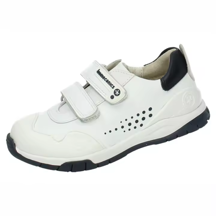 Deportivos marca BIOMECANICS para niño en color blanco-azul. DEPORTIVAS DE PIEL - 1